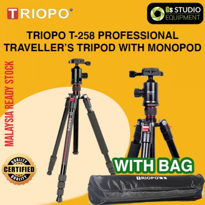 Triopo T-258 Professional Traveller's Tripod with Monopod
